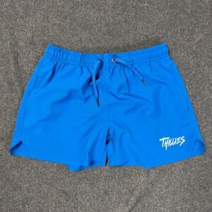 Thiccies Athletic The Classic TH3001 Blue Gym Shorts Mens Small Drawstring Logo